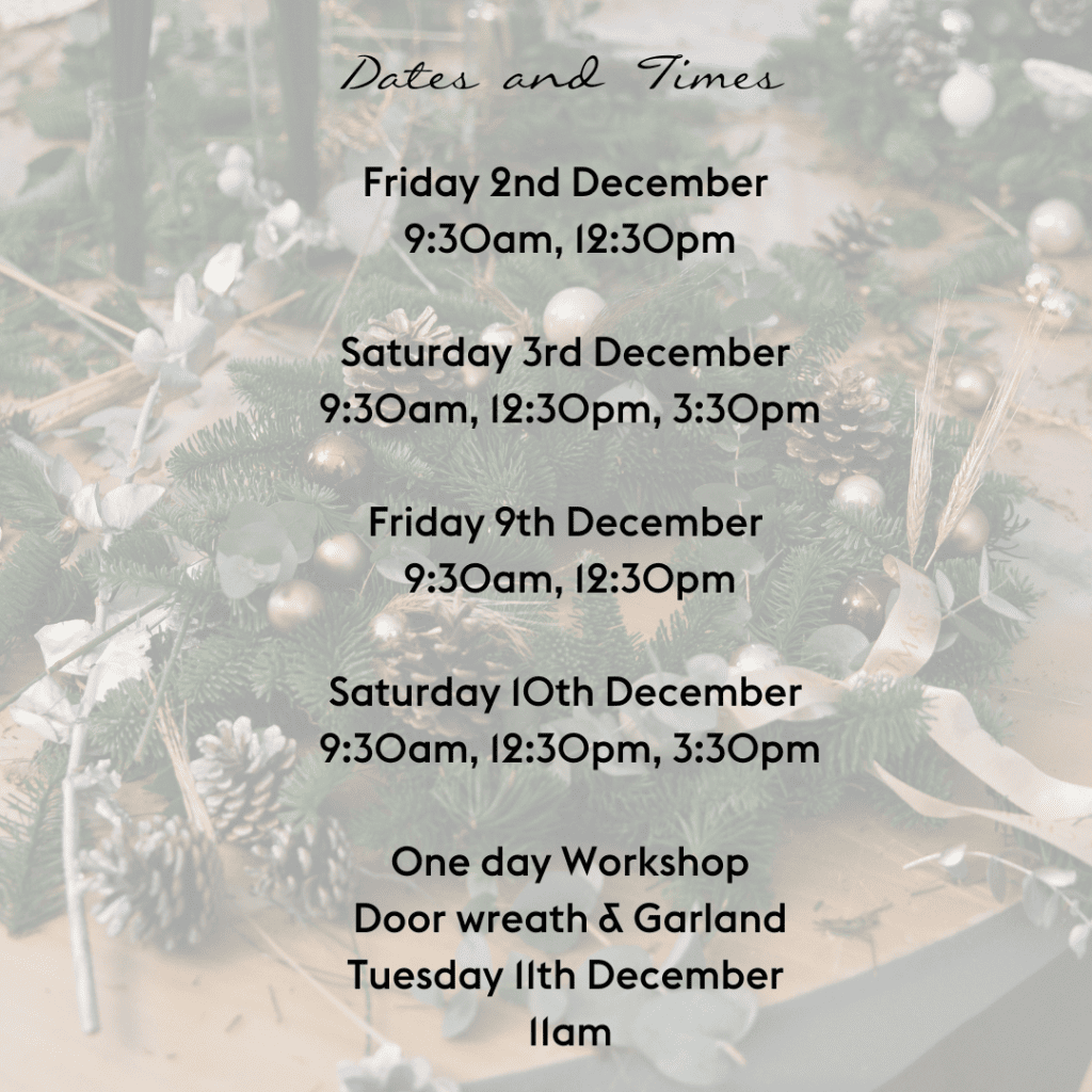 dates 22 1 - Billericay florist - Little Tin Shed Flowers Billericay florist - Little Tin Shed Flowers