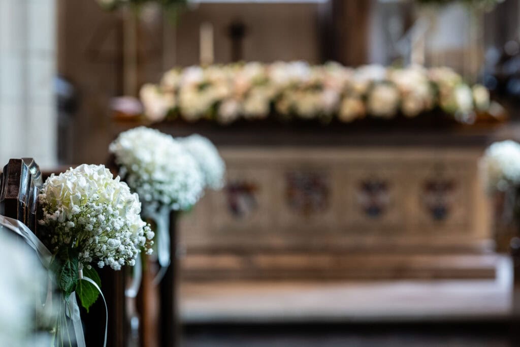 wedding flowers at Hengrave Hall by Little Tin Shed flowers photographed by Chris Grover ()