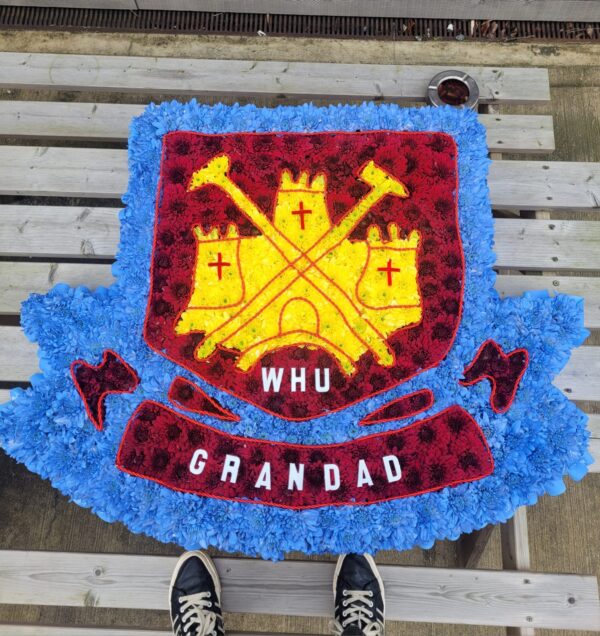 West Ham funeral flower tribute