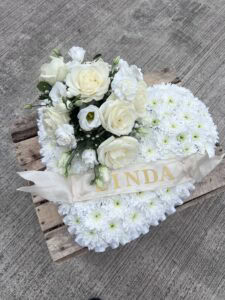 heart funeral flower tribute