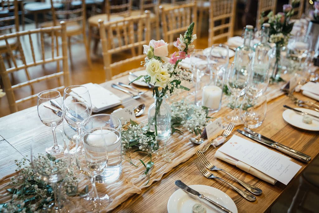 Summer long table inspo Gaynes Park Wedding flowers