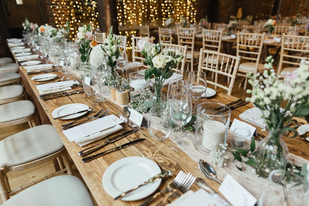 Summer long table inspo Gaynes Park Wedding flowers