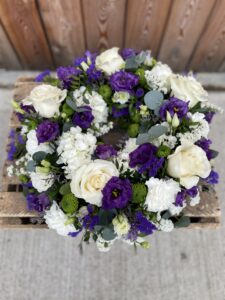 Purple and White Wreath