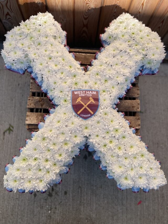 WestHam Hammers funeral flower tribute