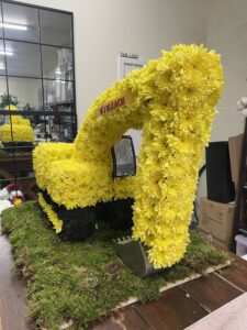 Yellow Tractor floral flower tribute