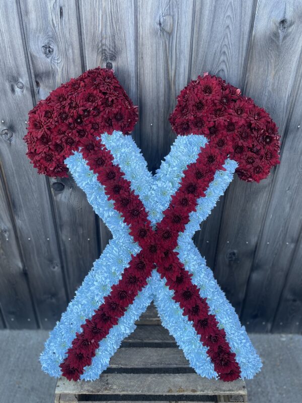 West Ham Hammers funeral flower tribute
