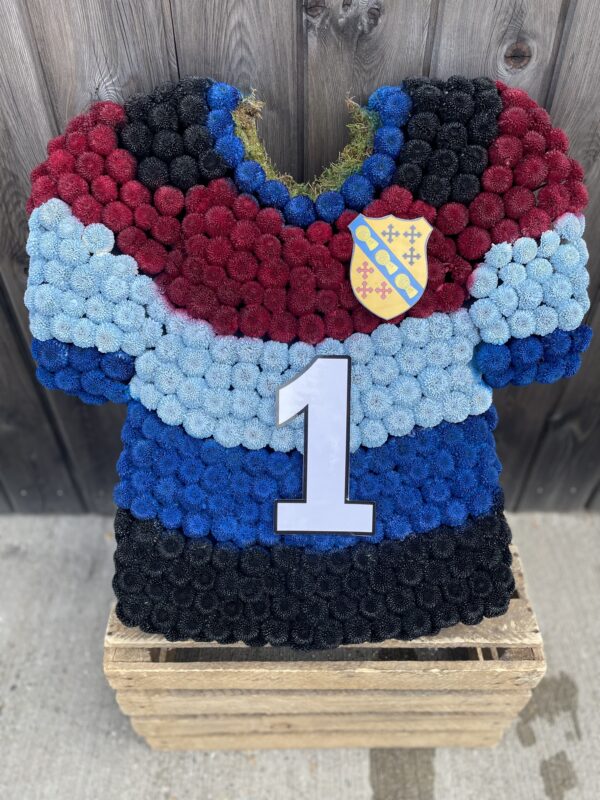 Rugby Shirt funeral flower tribute