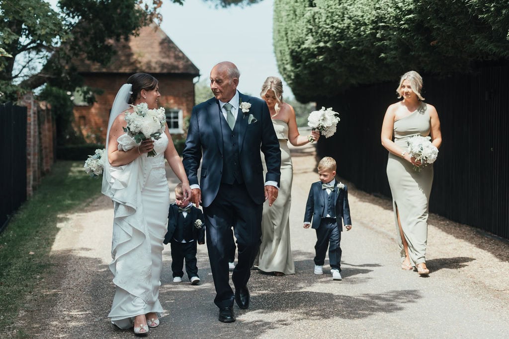 Gaynes Park, white and green wedding flowers, by Little Tin Shed