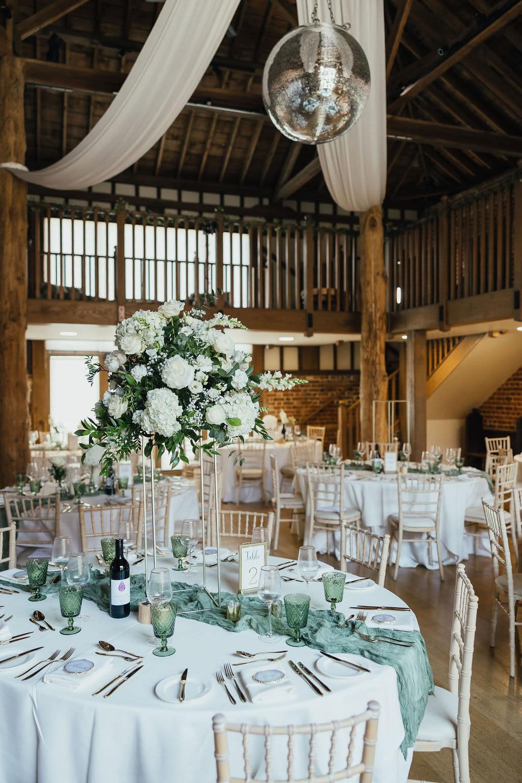 Gaynes Park, white and green wedding flowers, by Little Tin Shed