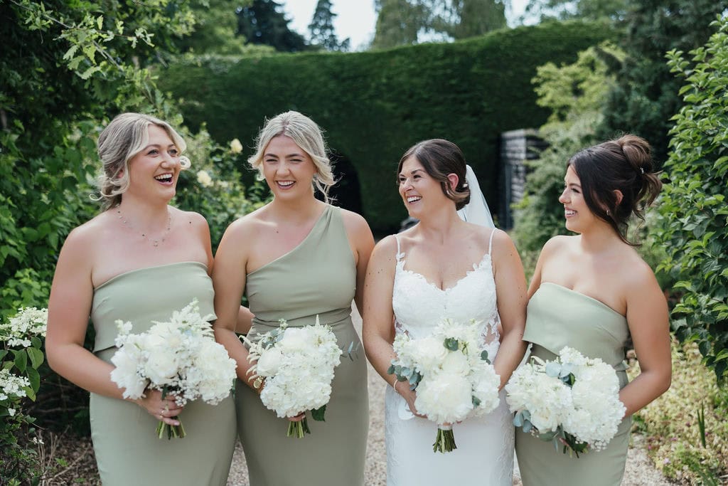 White and green wedding flowers, by Little Tin Shed