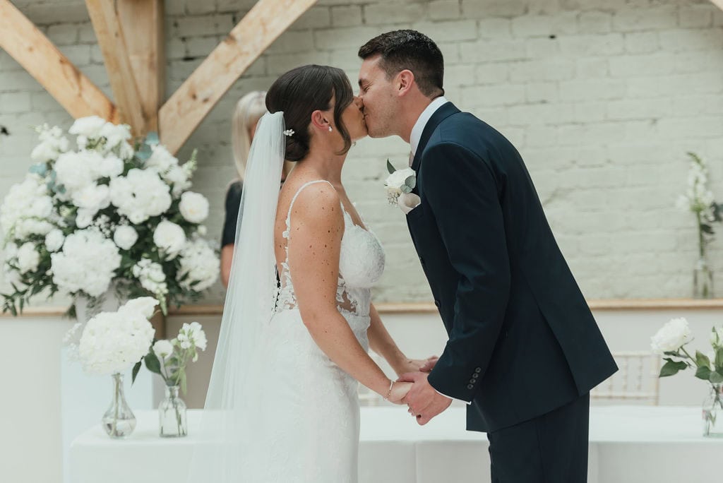 White and green wedding flowers, by Little Tin Shed